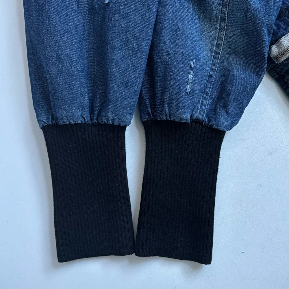 Soia & Kyo Reese Hooded Coat Jacket Blue Denim Coat Size XXS/2 Can Fits to Small - Picture 14 of 17
